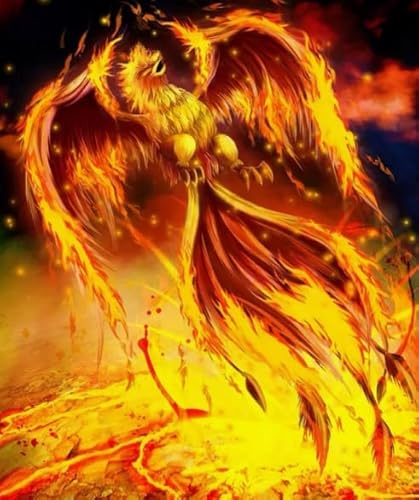 Rätsel 1000 Stück, Fire Phoenixs, Art Colour Jigsaw, Fun Spiel Spielzeug Posters Educational Spiel for Erwachsene FX496PV von CYQFEZ