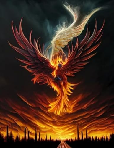 Rätsel 1000 Stück, Fire Phoenixs, Art Colour Jigsaw, Fun Spiel Spielzeug Posters Educational Spiel for Erwachsene FX498PV von CYQFEZ