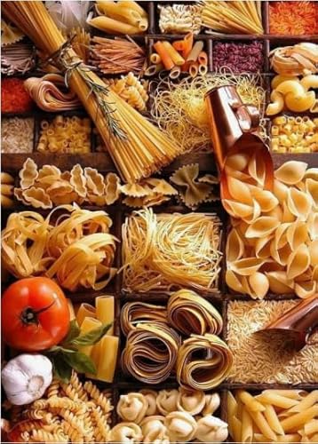 Rätsel 1000 Stück - Pastas - Art Colour Jigsaw - Fun Spiel Spielzeug Posters Educational Spiel for Erwachsene FX100PV von CYQFEZ