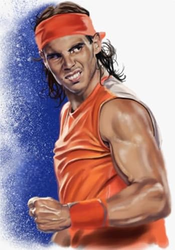 Tennis Player Abstract Art Poster - 1000 Stück Puzzles - Ältere Menschen Gedächtnis Kognitionsspiele - Erwachsene Herausforderung Puzzle-Spiel - Wand Kunst Dekoration Xw181Ap von CYQFEZ