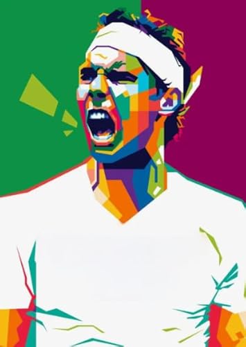 Tennis Player Abstract Art Poster - 1000 Stück Puzzles - Ältere Menschen Gedächtnis Kognitionsspiele - Erwachsene Herausforderung Puzzle-Spiel - Wand Kunst Dekoration Xw182Ap von CYQFEZ