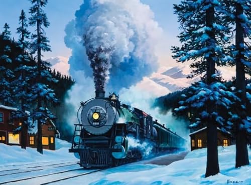 Wand Kunst Dekoration - 1000 Teile Puzzle - Retro Steams trainss - Für Erwachsene Familie Stress Relief Poster Puzzle Spielzeug Gifts Sq16Zy CYQFEZ von CYQFEZ
