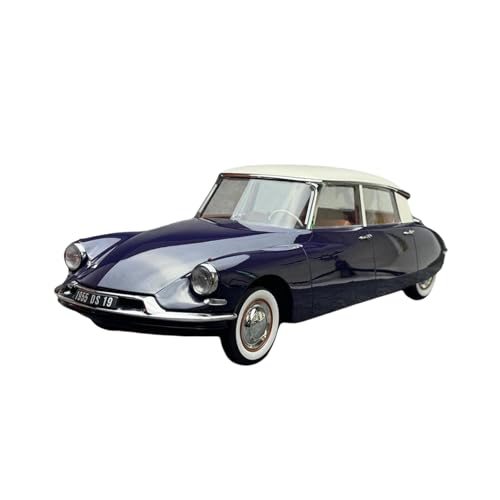 CYQOCD Mini Auto Spielzeug 1/12 Für Citroen DS 19/1957 1955ID 19 Metall Oldtimer Weihnachtsgeschenksammlung Druckgussmodelle Wohnkultur(Blue) von CYQOCD