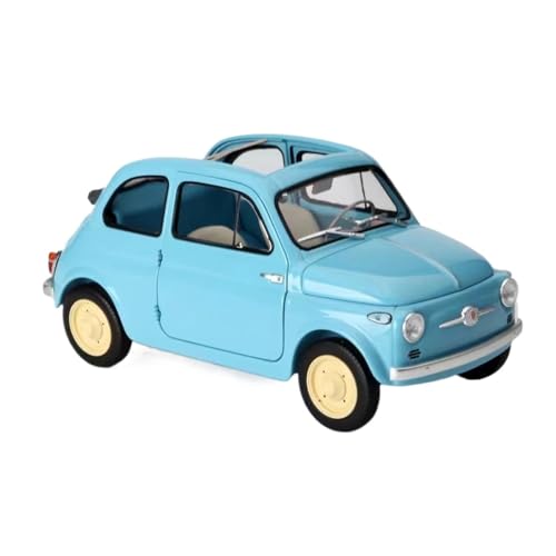 CYQOCD Mini Auto Spielzeug 1/18 Für FIAT Nuova 500 Oldtimermodell Aus Metall, Statische Dekoration Für Freunde Für Sammeln Wohnkultur(Blue) von CYQOCD