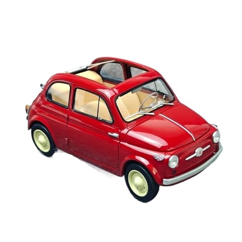 CYQOCD Mini Auto Spielzeug 1/18 Für FIAT Nuova 500 Oldtimermodell Aus Metall, Statische Dekoration Für Freunde Für Sammeln Wohnkultur(Red) von CYQOCD