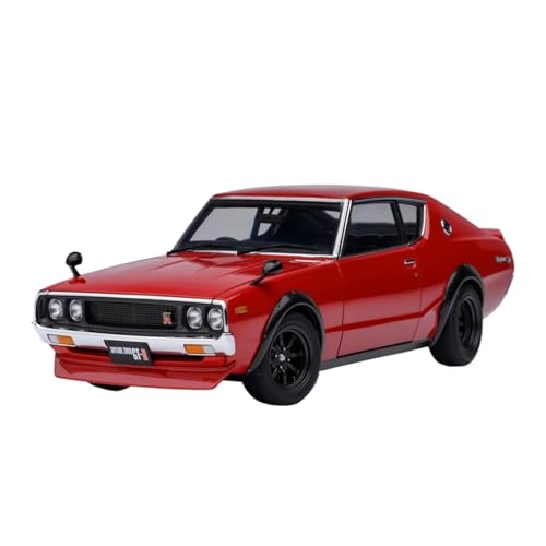 CYQOCD Mini Auto Spielzeug 1/18 Für Nissan Skyline 2000 GT-R (KPGC110) Getunte Version Statisches Metallautomodell Handwerk Ornamente Wohnkultur(Red) von CYQOCD