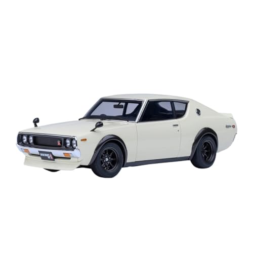 CYQOCD Mini Auto Spielzeug 1/18 Für Nissan Skyline 2000 GT-R (KPGC110) Getunte Version Statisches Metallautomodell Handwerk Ornamente Wohnkultur(White) von CYQOCD