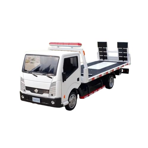 CYQOCD Mini Auto Spielzeug 1/32 Für Nissan Van Legierung Anhänger Modell Metall Auto Transporter Abschleppwagen Pull Back Sound Und Licht Wohnkultur(White) von CYQOCD