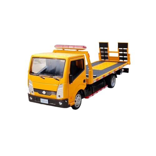 CYQOCD Mini Auto Spielzeug 1/32 Für Nissan Van Legierung Anhänger Modell Metall Auto Transporter Abschleppwagen Pull Back Sound Und Licht Wohnkultur(Yellow) von CYQOCD