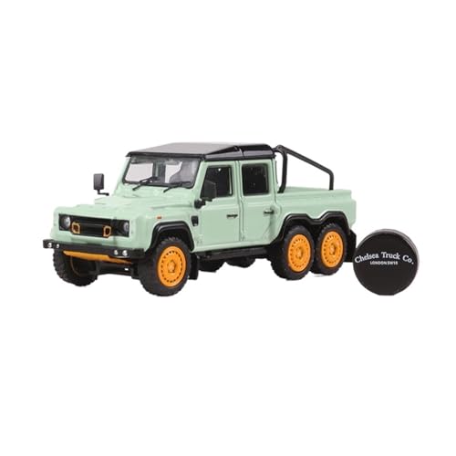 CYQOCD Mini Auto Spielzeug 1:64 Für Land Rover Defender 6 * 6 Offroad-Pickup-Truck, Kleines Legierungsautomodell Mit Zubehör Wohnkultur(Green) von CYQOCD