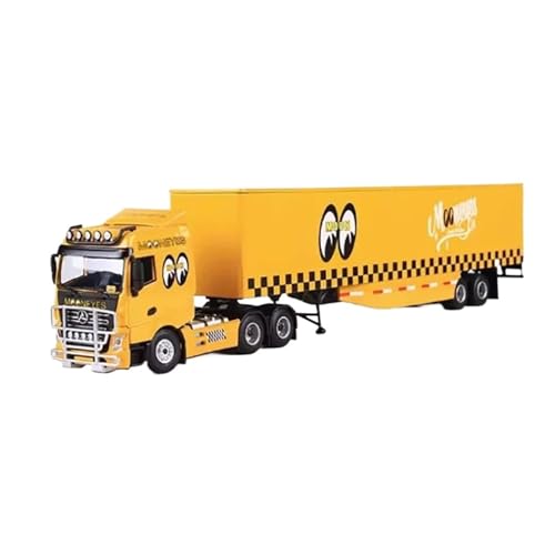 CYQOCD Mini Auto Spielzeug 1:64 Für Yingjie Version Engineering LKW Semi-anhänger Container Anhänger Legierung Modell Spielzeug Outdoor Spielzeug Wohnkultur(Yellow A) von CYQOCD
