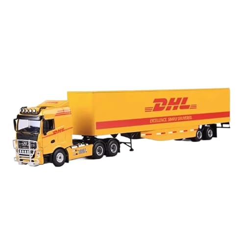 CYQOCD Mini Auto Spielzeug 1:64 Für Yingjie Version Engineering LKW Semi-anhänger Container Anhänger Legierung Modell Spielzeug Outdoor Spielzeug Wohnkultur(Yellow B) von CYQOCD