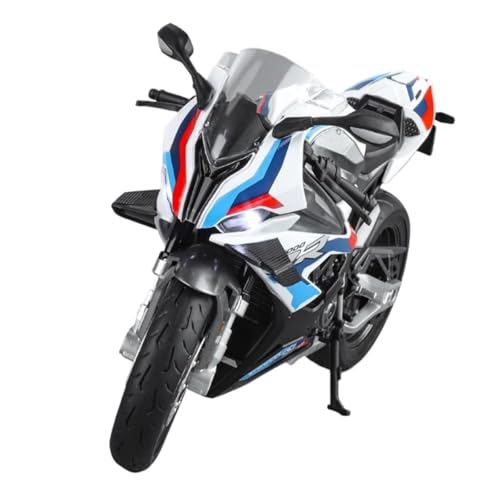 CYQOCD Miniatur Motorfahrzeug Modelle 1/9 Für BMW M1000rr Große Skala DieCast Modell Motorrad Erwachsene Hobby Sammlung Memorial Weiß Druckguss-Nachbildung von CYQOCD