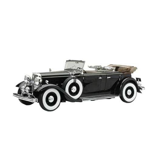 Mini Auto Spielzeug 1/18 Für 1932 Ford Lincoln KB Klassische Auto 6164 Legierung Auto Statische Sammler Vintage Dekoration Wohnkultur(Black) von CYQOCD