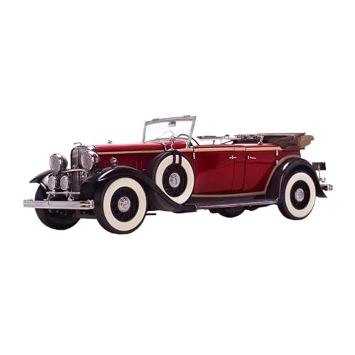Mini Auto Spielzeug 1/18 Für 1932 Ford Lincoln KB Klassische Auto 6164 Legierung Auto Statische Sammler Vintage Dekoration Wohnkultur(Red A) von CYQOCD