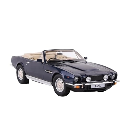 Mini Auto Spielzeug 1/18 Für Aston Martin V8 Volante Blau Harz Auto Modell Simulation Fahrzeug Cabrio Wohnkultur von CYQOCD