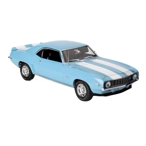 Mini Auto Spielzeug 1/18 Für Chevrolet 1969 Camaro Z/28 Spielzeug-Legierung Automodell Spiel Fahrzeug Sammlerstücke Blau Wohnkultur von CYQOCD