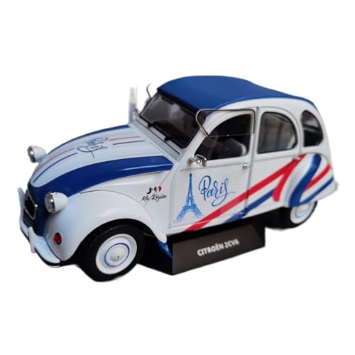 Mini Auto Spielzeug 1/18 Für Citroen 2Cv6 1982 Modell Diecast Legierung Auto Home Space Dekoration Szene Simulation Spiel Wohnkultur von CYQOCD