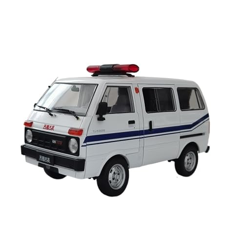 Mini Auto Spielzeug 1/18 Für Daihatsu Van Polizei Kurier Auto Öffentliche Sicherheit TJ110 Legierung Auto Modell Sammlung Display Wohnkultur(White A) von CYQOCD