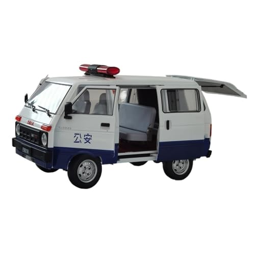 Mini Auto Spielzeug 1/18 Für Daihatsu Van Polizei Kurier Auto Öffentliche Sicherheit TJ110 Legierung Auto Modell Sammlung Display Wohnkultur(White B) von CYQOCD