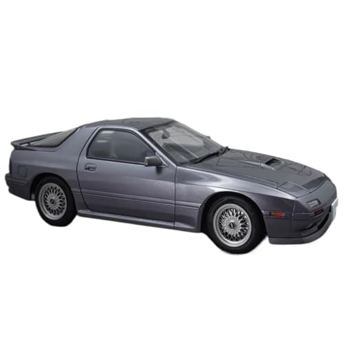 Mini Auto Spielzeug 1/18 Für Mazda RX7 FC3S Unlimited Edition Legierung Klassische Grau Auto Modell Wein Kühler Display Wohnkultur von CYQOCD