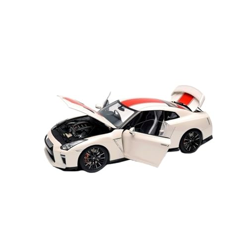 Mini Auto Spielzeug 1/18 Für Nissan GTR R35 50th Anniversary 50th Anniversary Edition Legierung Auto Modell Überraschung Display Wohnkultur(White) von CYQOCD