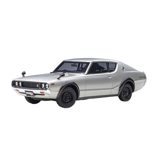 Mini Auto Spielzeug 1/18 Für Nissan Skyline GT-R (KPGC110) Szenensimulationsmodell Große Automodellsammlung Aus Legierung Wohnkultur(Silver) von CYQOCD