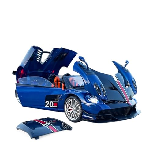 Mini Auto Spielzeug 1/18 Für Pagani Huaya Legierung Version Auto Modell Mit Sound Und Licht Sport Auto Können Schiebe Fahrzeug Wohnkultur(Blue) von CYQOCD