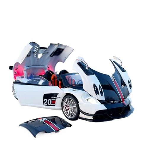 Mini Auto Spielzeug 1/18 Für Pagani Huaya Legierung Version Auto Modell Mit Sound Und Licht Sport Auto Können Schiebe Fahrzeug Wohnkultur(White) von CYQOCD