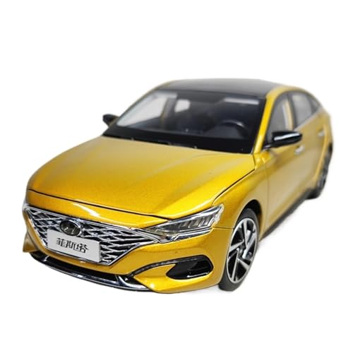 Mini Auto Spielzeug 1/18 Für Peking Hyundai Langdong Elantra Festa Legierung Auto Modell Ornamente Weihnachten Dekoration Wohnkultur(Yellow) von CYQOCD