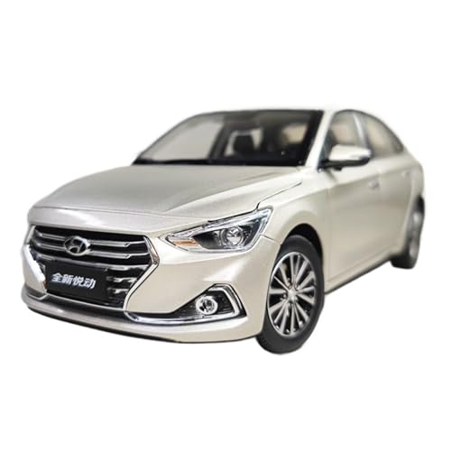 Mini Auto Spielzeug 1/18 Für Peking Hyundai Yuedong Yuena Simulation Ornamente Automodell Druckguss Metallmodell Spielzeug Wohnkultur(Silver) von CYQOCD