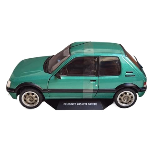Mini Auto Spielzeug 1/18 Für Peugeot 205 GTI Automodell Legierung Grün Fahrzeug Raum Display Zimmer Dekoration Spielzeug Wohnkultur von CYQOCD