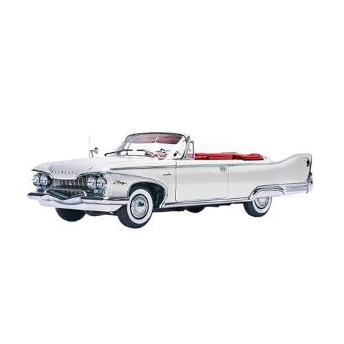 Mini Auto Spielzeug 1/18 Für Plymouth 1960 Cabrio Realistische Legierung Modell Sammeln Vintage Ornamente Wohnkultur(White) von CYQOCD