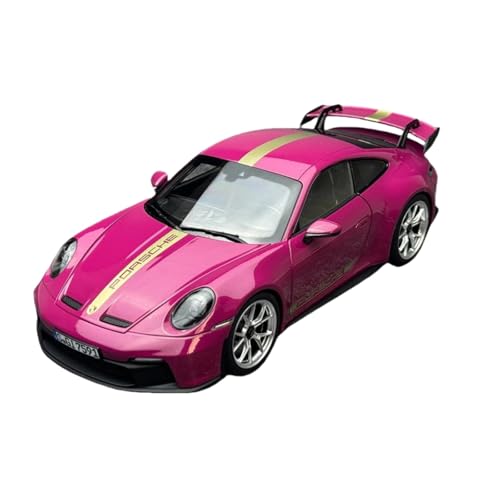 Mini Auto Spielzeug 1/18 Für Porsche 911 992 GT3 2021 Sportwagensimulation Legierungsautomodell Spielzeug Bürodekoration Wohnkultur(Pink) von CYQOCD