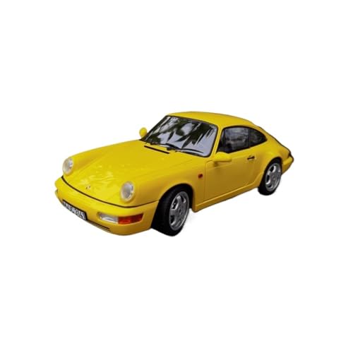 Mini Auto Spielzeug 1/18 Für Porsche 911 Carrera4 Realistisches Fahrzeug Legierung Automodell Mehrfarbige Zu Öffnende Tür Metallornamente Wohnkultur(Yellow) von CYQOCD