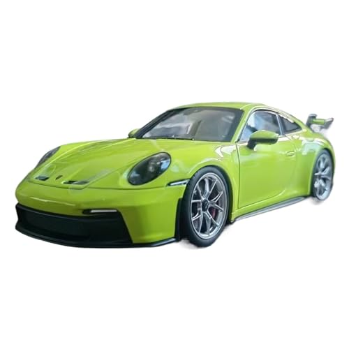 Mini Auto Spielzeug 1/18 Für Porsche 911 GT3 2021 Modell Gun Car Großmaßstab Realistisches Modell Legierung Fahrzeug Erwachsene Favorit Wohnkultur(Green B) von CYQOCD