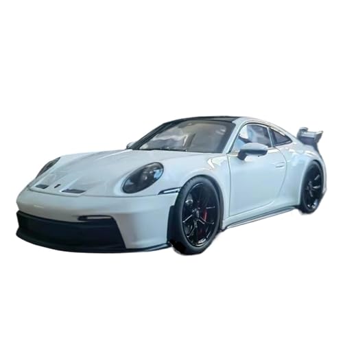 Mini Auto Spielzeug 1/18 Für Porsche 911 GT3 2021 Modell Gun Car Großmaßstab Realistisches Modell Legierung Fahrzeug Erwachsene Favorit Wohnkultur(White) von CYQOCD