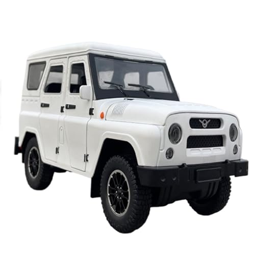 Mini Auto Spielzeug 1/18 Für Watts Hunter Legierung Großformat Automodell Mit Sound Und Licht Pull Back Spielzeug Offroad-Jeep Wohnkultur(White) von CYQOCD