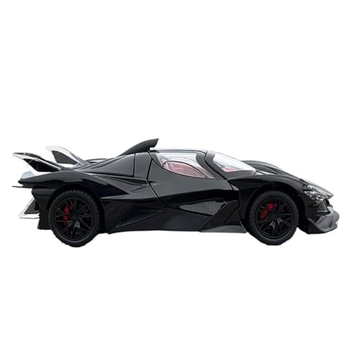 Mini Auto Spielzeug 1/24 Für Apollo EVO Sun God Legierungsautomodell Sound Und Licht Pullback-Rennsupersportwagen Wohnkultur(Black) von CYQOCD