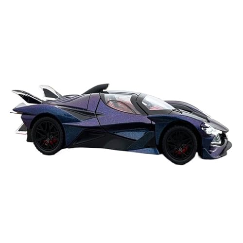 Mini Auto Spielzeug 1/24 Für Apollo EVO Sun God Legierungsautomodell Sound Und Licht Pullback-Rennsupersportwagen Wohnkultur(Purple) von CYQOCD