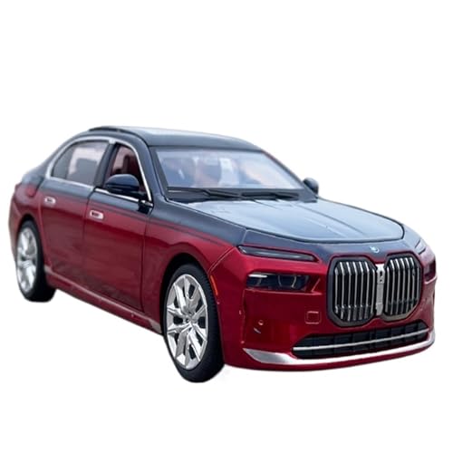 Mini Auto Spielzeug 1/24 Für BMW I7 Legierung Automodell Sound Und Licht Version Fahrzeug Druckguss Spielzeug Ornamente Sammlung Wohnkultur(Red) von CYQOCD