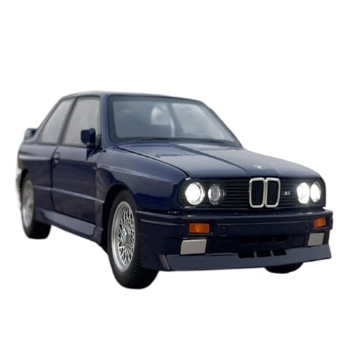 Mini Auto Spielzeug 1/24 Für BMW M3 Legierung Automodell Sound Und Licht Pullback Retro Klassische Limousine Geburtstagsüberraschung Wohnkultur(Blue) von CYQOCD