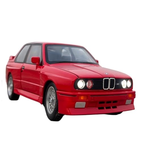 Mini Auto Spielzeug 1/24 Für BMW M3 Legierung Automodell Sound Und Licht Pullback Retro Klassische Limousine Geburtstagsüberraschung Wohnkultur(Red) von CYQOCD