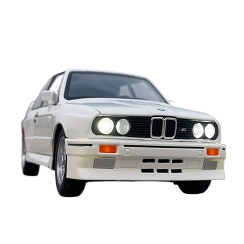 Mini Auto Spielzeug 1/24 Für BMW M3 Legierung Automodell Sound Und Licht Pullback Retro Klassische Limousine Geburtstagsüberraschung Wohnkultur(White) von CYQOCD