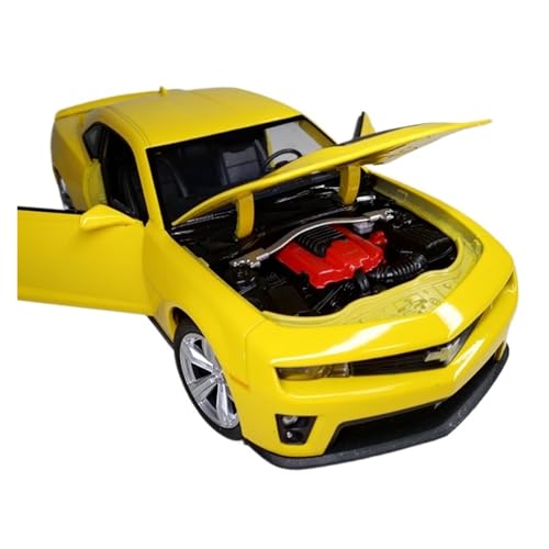 Mini Auto Spielzeug 1/24 Für Chevrolet Corvette Multi-Color Legierung Automodell Mode Maßstab Fahrzeug Metalldekoration Wohnkultur(Yellow) von CYQOCD