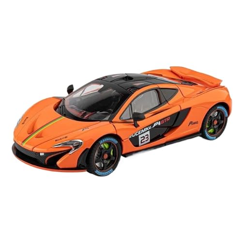 Mini Auto Spielzeug 1/24 Für McLaren P1 GTR Legierung Sport Auto Modell Track Racing Mit Sound Und Licht Geburtstag Überraschung Wohnkultur(Orange) von CYQOCD