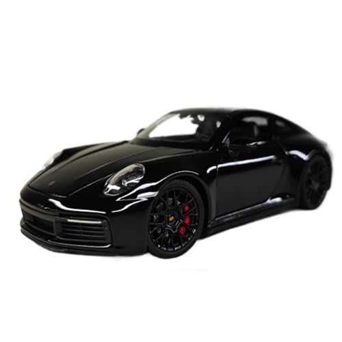 Mini Auto Spielzeug 1/24 Für Porsche 911 Carrera 4S (992) Black Warrior Keramik Black Edition Legierung Auto Modell Ornamente Wohnkultur(Black B) von CYQOCD