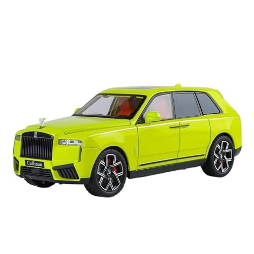 Mini Auto Spielzeug 1/24 Für Rolls Royce Cullinan SUV 2025 Legierungsautomodell Mit Sound-Licht-Simulation Druckgussornament Wohnkultur(Green) von CYQOCD
