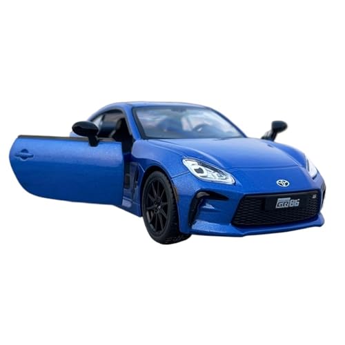 Mini Auto Spielzeug 1/28 für Toyota GR86 Metall Auto Modell Sound Und Licht Pull Back Rennen Super Sport Auto Modell Wohnkultur(Blue) von CYQOCD