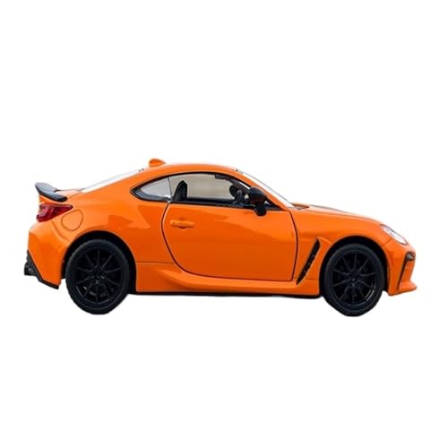 Mini Auto Spielzeug 1/28 für Toyota GR86 Metall Auto Modell Sound Und Licht Pull Back Rennen Super Sport Auto Modell Wohnkultur(Orange) von CYQOCD